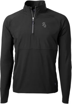 Cutter & Buck Men's Chicago White Sox Black Eco Knit Stretch 1/4 Zip Pullover