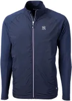 Cutter & Buck Men's New York Yankees Blue Eco Knit Hybrid Jacket