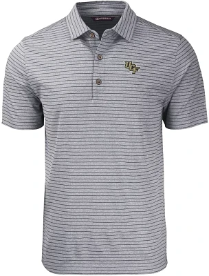 Cutter & Buck Men's UCF Knights Black Eco Stripe Recycled Polo