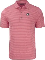 Cutter & Buck Men's Georgia Bulldogs Red Forge Striped Polo