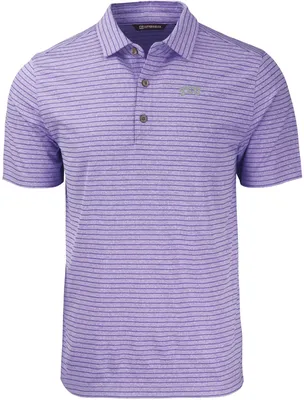 Cutter & Buck Men's TCU Horned Frogs Purple Eco Stripe Recycled Polo