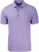 Cutter & Buck Men's TCU Horned Frogs Purple Eco Stripe Recycled Polo