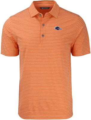 Cutter & Buck Men's UT San Antonio Roadrunners Orange Eco Stripe Recycled Polo