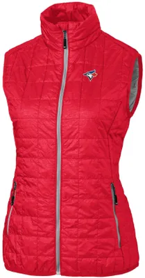 Cutter & Buck Women's Toronto Blue Jays Red PrimaLoft® Eco Insulated Full Zip Puffer Vest