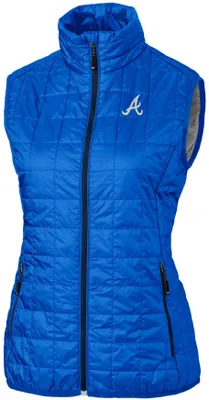 Cutter & Buck Women's  Atlanta Braves Royal Eco Insulated Full Zip Vest