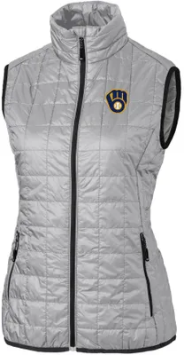 Cutter & Buck Women's  Milwaukee Brewers Polished Eco Insulated Full Zip Vest