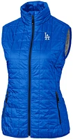 Cutter & Buck Women's  Los Angeles Dodgers Royal Eco Insulated Full Zip Vest