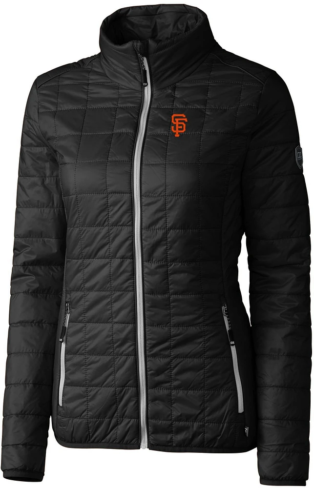 Cutter & Buck Women's San Francisco Giants Black PrimaLoft® Eco Insulated Full Zip Puffer Jacket