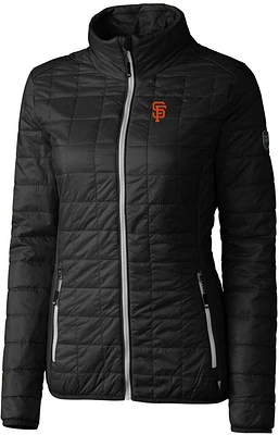 Cutter & Buck Women's San Francisco Giants Black PrimaLoft® Eco Insulated Full Zip Puffer Jacket