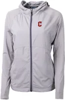 Cutter & Buck Women's Cleveland Guardians Polished Eco Knit Hybrid Full Zip Jacket