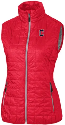 Cutter & Buck Women's  Cleveland Guardians Red Eco Insulated Full Zip Vest