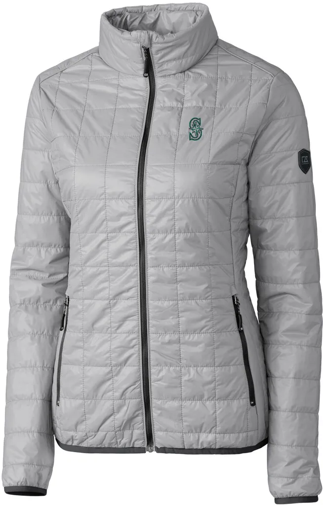 Cutter & Buck Women's Seattle Mariners Polished PrimaLoft® Eco Insulated Full Zip Puffer Jacket