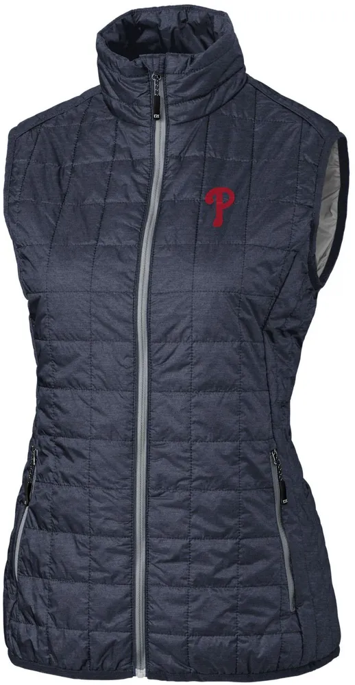 Cutter & Buck Women's  Philadelphia Phillies Black Eco Insulated Full Zip Vest