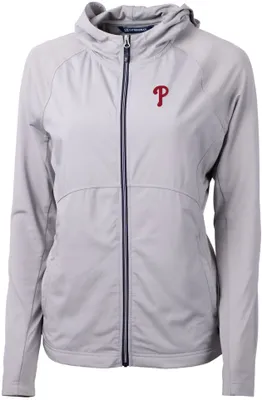 Cutter & Buck Women's Philadelphia Phillies Polished Eco Knit Hybrid Full Zip Jacket