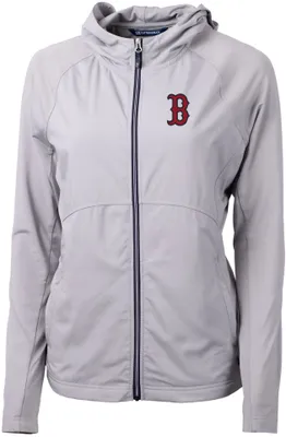 Cutter & Buck Women's Boston Red Sox Polished Eco Knit Hybrid Full Zip Jacket