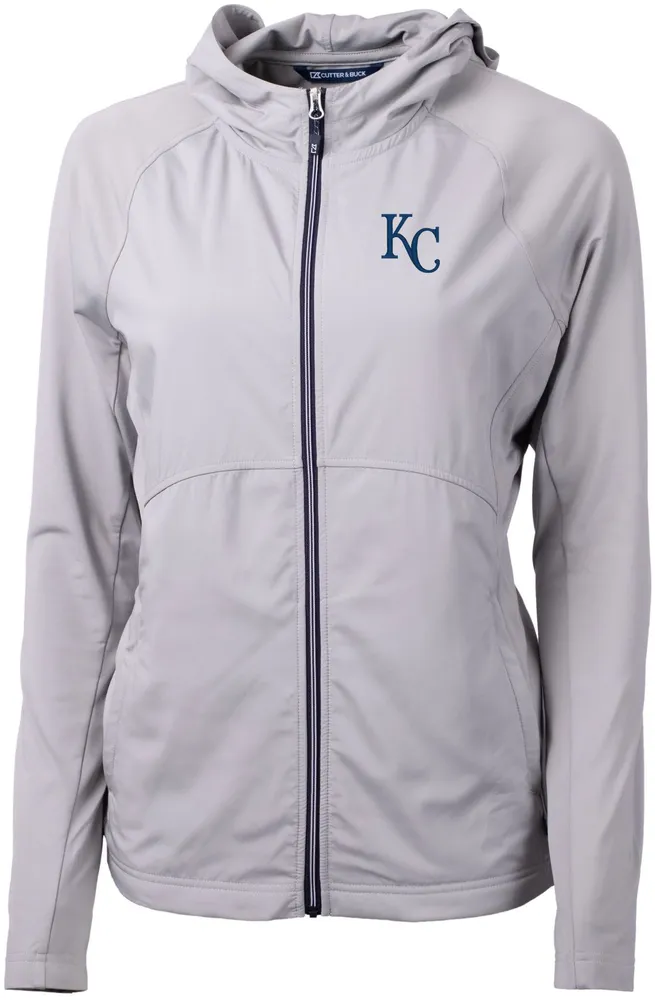 Cutter & Buck Women's Kansas City Royals Polished Eco Knit Hybrid Full Zip Jacket