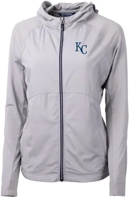 Cutter & Buck Women's Kansas City Royals Polished Eco Knit Hybrid Full Zip Jacket