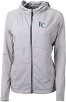 Cutter & Buck Women's Kansas City Royals Polished Eco Knit Hybrid Full Zip Jacket