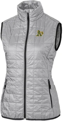 Cutter & Buck Women's  Oakland Athletics Polished Eco Insulated Full Zip Vest