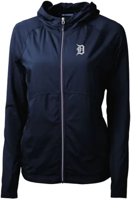 Cutter & Buck Women's Detroit Tigers Blue Eco Knit Hybrid Full Zip Jacket