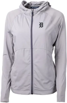 Cutter & Buck Women's Detroit Tigers Polished Eco Knit Hybrid Full Zip Jacket