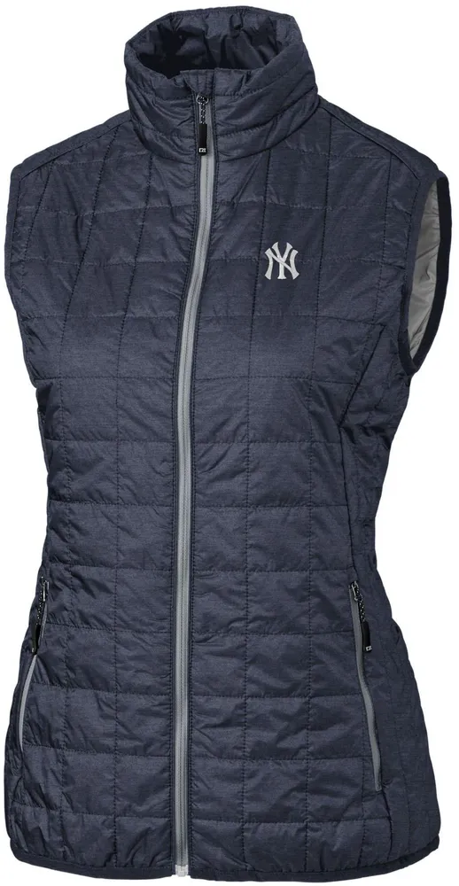 Cutter & Buck Women's  New York Yankees Black Eco Insulated Full Zip Vest