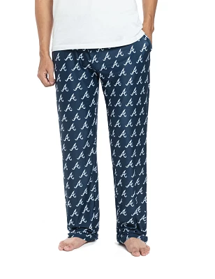 College Concepts Men's Atlanta Braves Navy All Over Print Pants