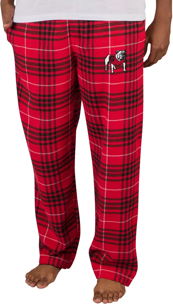 College Concepts Men's Georgia Bulldogs Red Concord Flannel Pants