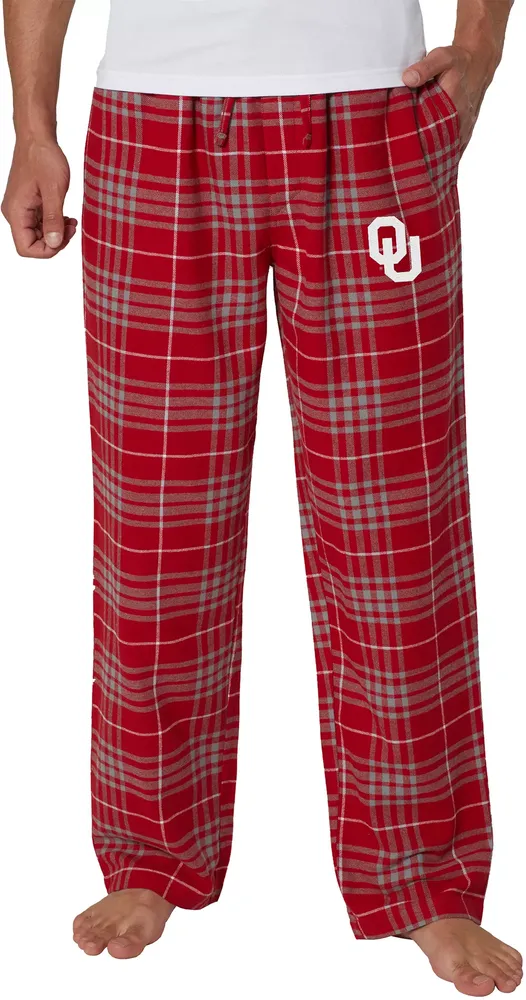 College Concepts Men's Oklahoma Sooners Crimson Concord Flannel Pants