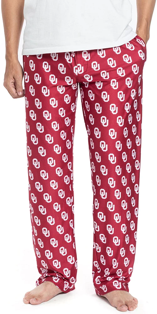 College Concepts Men's Oklahoma Sooners Crimson Gauge Knit Fleece Pants