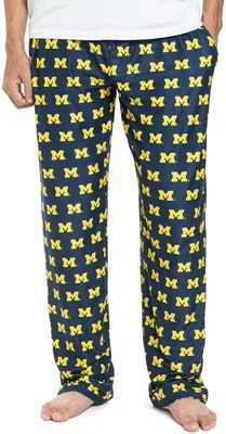 College Concepts Men's Michigan Wolverines Blue Gauge Knit Fleece Pants