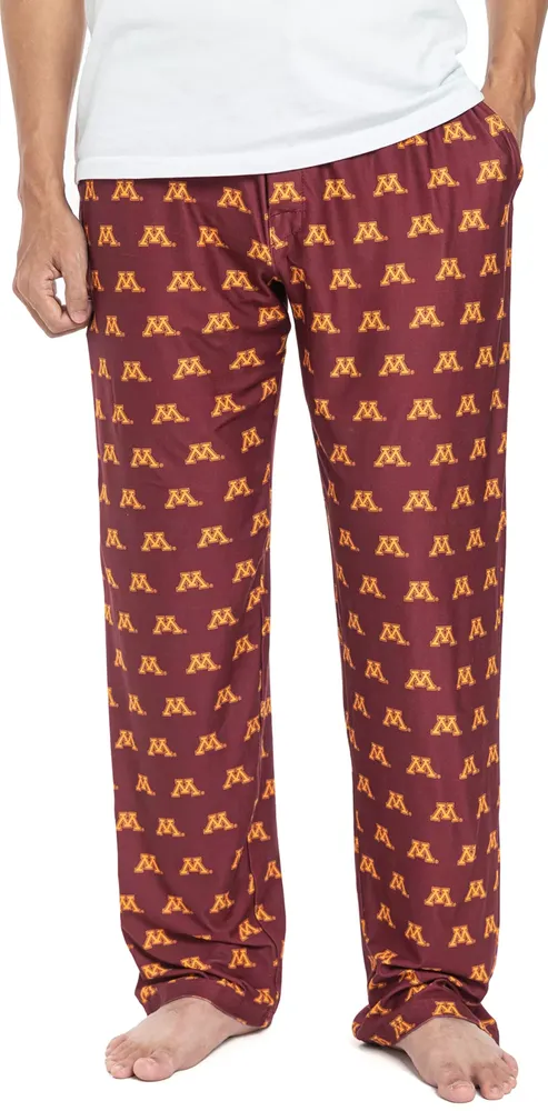 College Concepts Men's Minnesota Golden Gophers Maroon Gauge Knit Fleece Pants