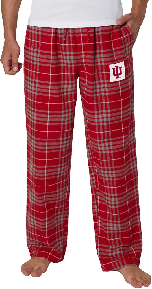 College Concepts Men's Indiana Hoosiers Crimson Concord Flannel Pants