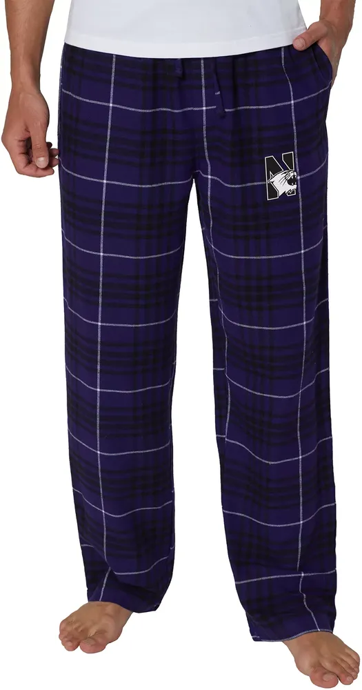 College Concepts Men's Northwestern Wildcats Purple Concord Flannel Pants