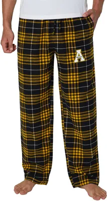 College Concepts Men's Appalachian State Mountaineers Black Concord Flannel Pants