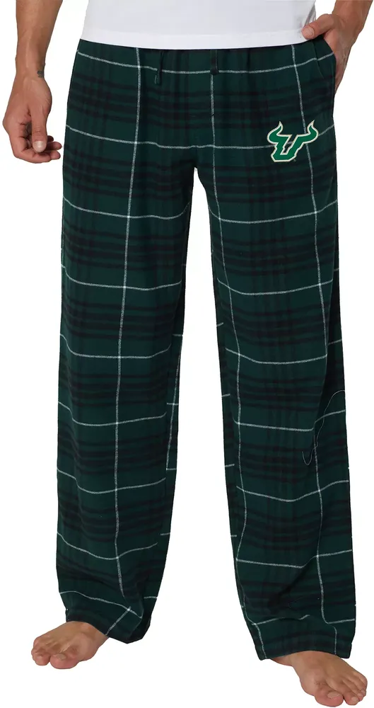 College Concepts Men's South Florida Bulls Green Concord Flannel Pants