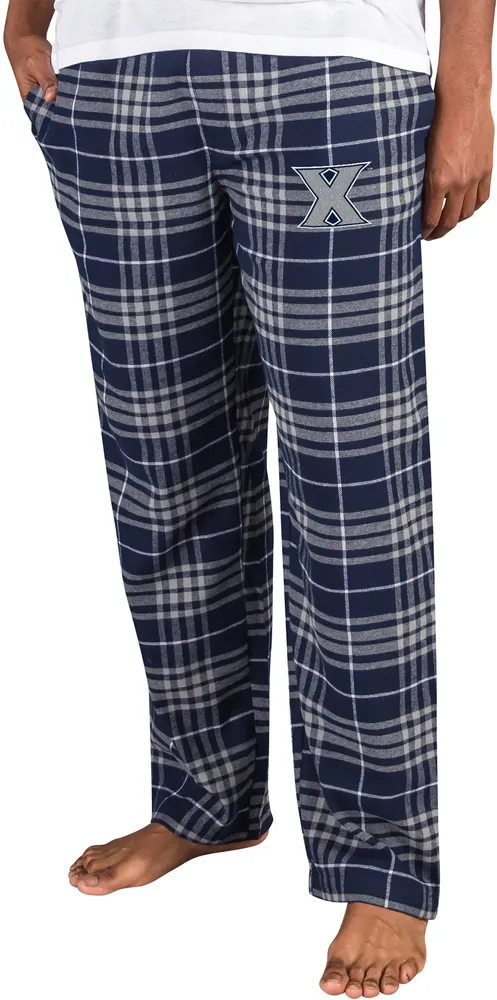 College Concepts Men's Xavier Musketeers Blue Concord Flannel Pants