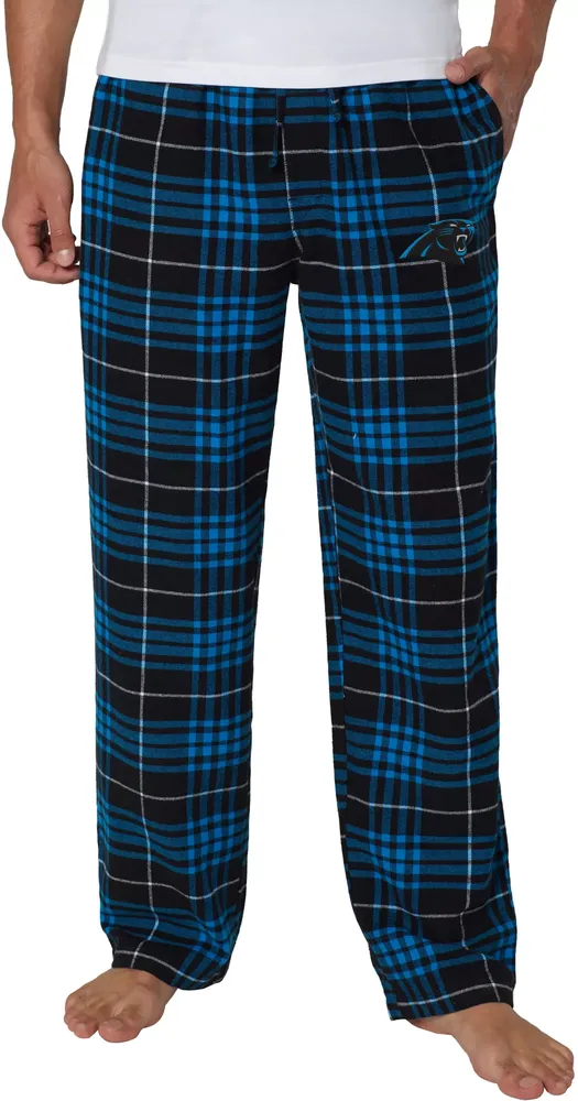 Concepts Sport Men's Carolina Panthers Concord Black Flannel Pants