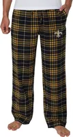 Concepts Sport Men's New Orleans Saints Concord Black Flannel Pants