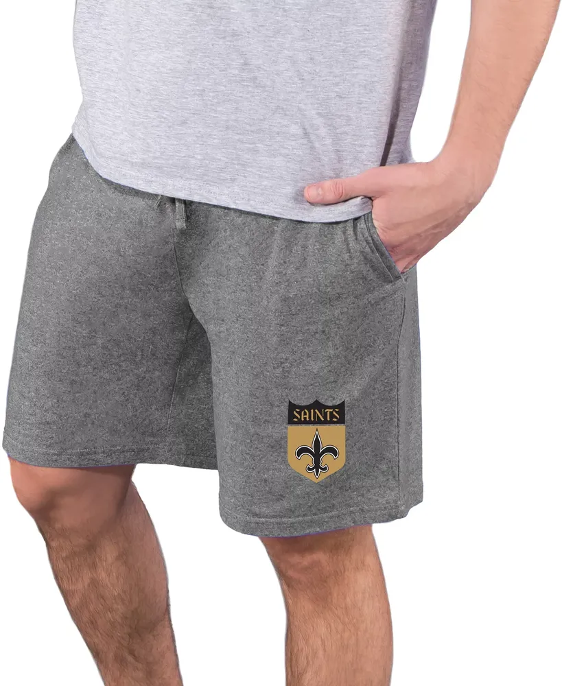 Concepts Sport Men's New Orleans Saints Mainstream Terry Grey Shorts