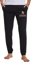 Concepts Sport Men's Minnesota Vikings Black Biscayne Flannel Pants