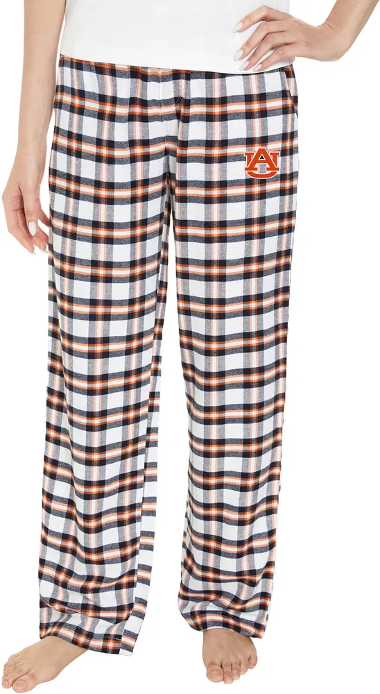 College Concepts Women's Auburn Tigers Orange/Blue Sienna Flannel Pants