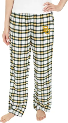 College Concepts Women's Baylor Bears Green/Gold Sienna Flannel Pants