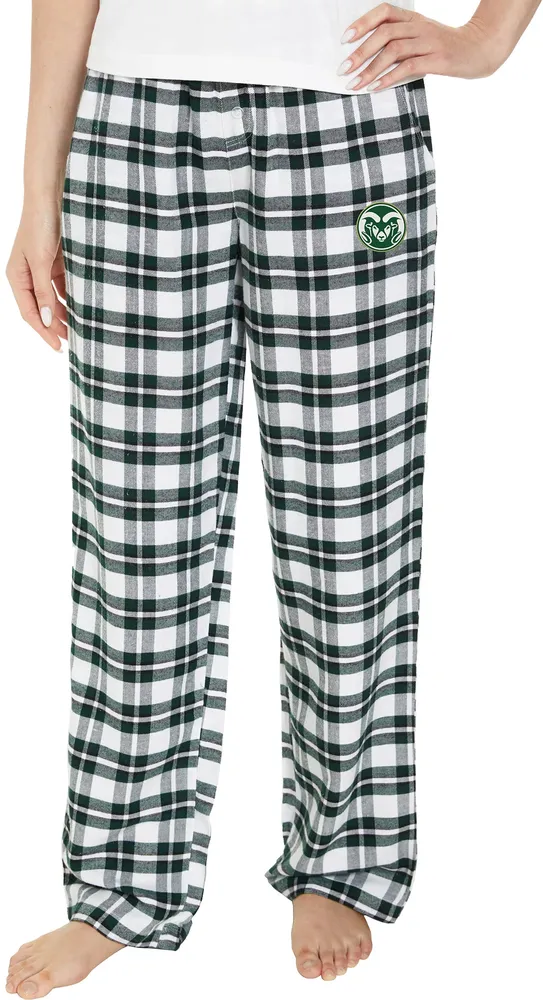 College Concepts Women's Colorado State Rams Green/Gold Sienna Flannel Pants