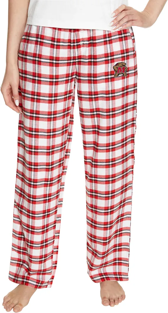 College Concepts Women's Maryland Terrapins Black/Red Sienna Flannel Pants