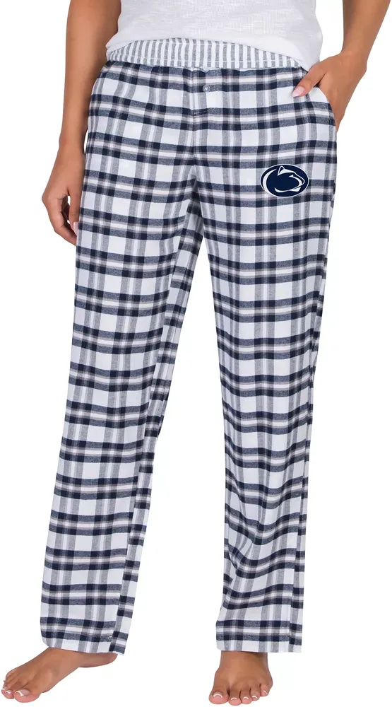 College Concepts Women's Penn State Nittany Lions Blue/White Sienna Flannel Pants