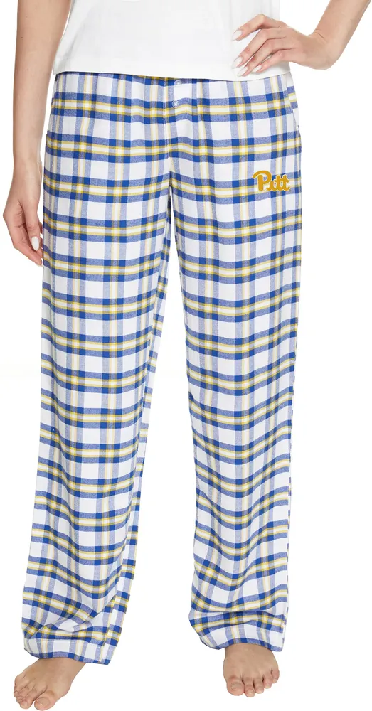 College Concepts Women's Pitt Panthers Blue/Gold Sienna Flannel Pants