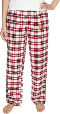 College Concepts Women's Iowa State Cyclones Cardinal/Gold Sienna Flannel Pants