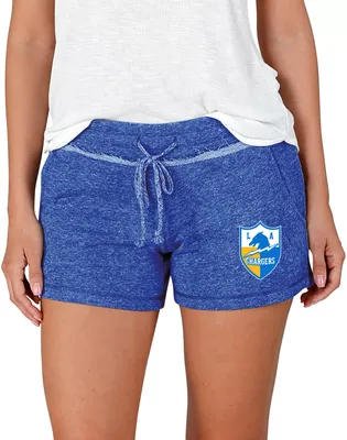 Concepts Sport Women's Los Angeles Chargers Mainstream Terry Grey Shorts