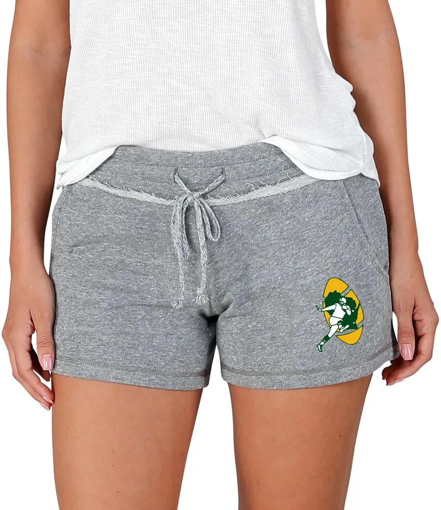 Concepts Sport Women's Green Bay Packers Mainstream Terry Grey Shorts